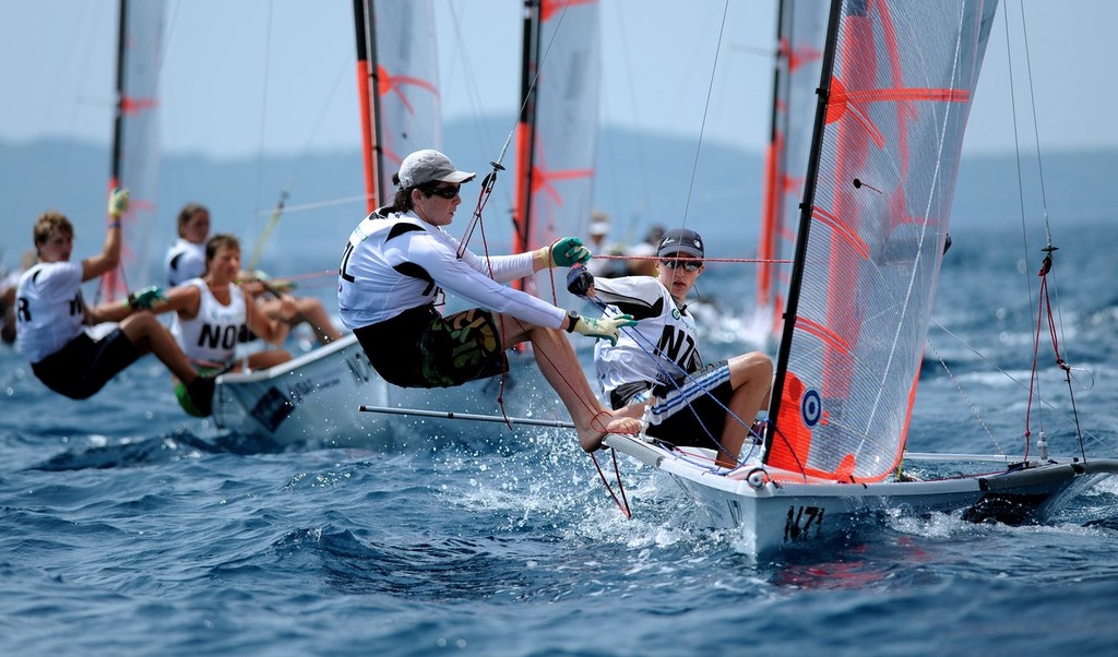 The 29er crew were the next best NZ performance at 2011 ISAF Youth Worlds, Zadar, Croatia © Sime Sokota/ISAF Youth Worlds