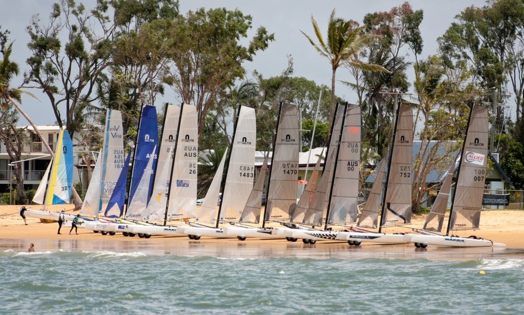 Cats on the beach. - Zhik Mission Beach regatta © Matthew Kenwrick