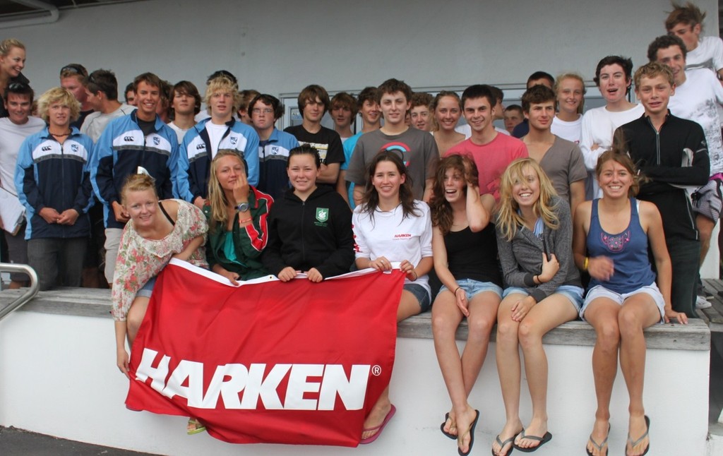 2011 RNZYS HARKEN Schools Regatta competitors (this photo was taken in a rush before a massive rain squall hit) - 2011 RNZYS HARKEN Schools Regatta © RNZYS Media
