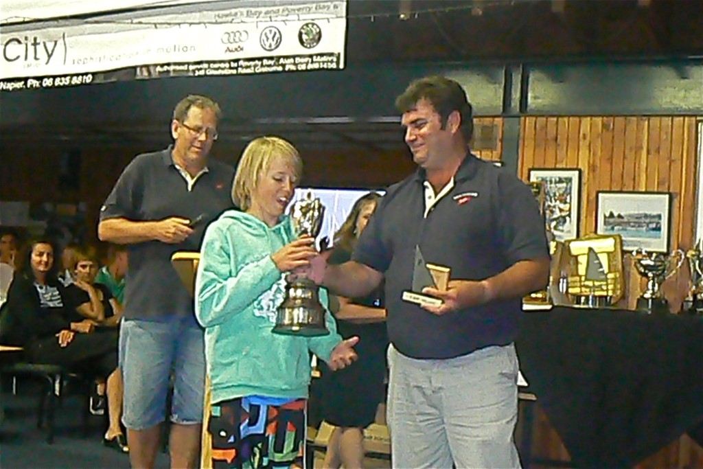 Isaac McHardie receiving the Tanner Cup from NSC Commodore Shayne Hogg - 2011 P and Starling National Championships © Various Photographers
