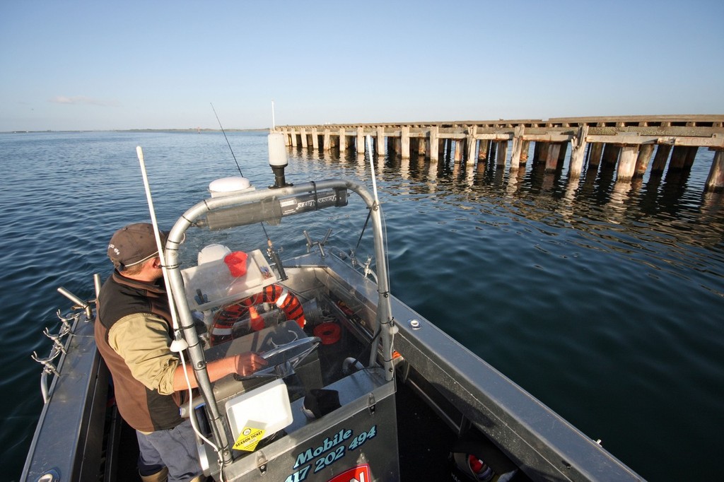 Trolling the jetties length is a popular and successful technique used for kingfish. © Jarrod Day