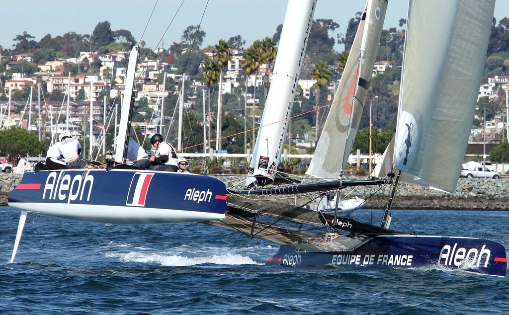 First Practise days on San Diego Bay - AC-45 tour hits San Diego © Darrall Slater
