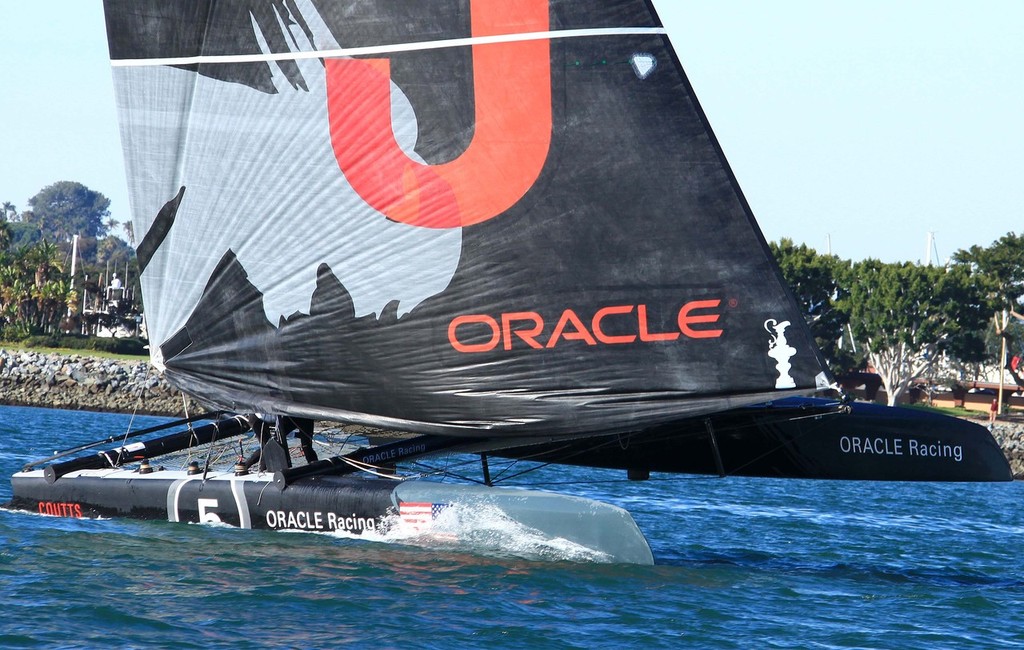 First Practise days on San Diego Bay - AC-45 tour hits San Diego © Darrall Slater