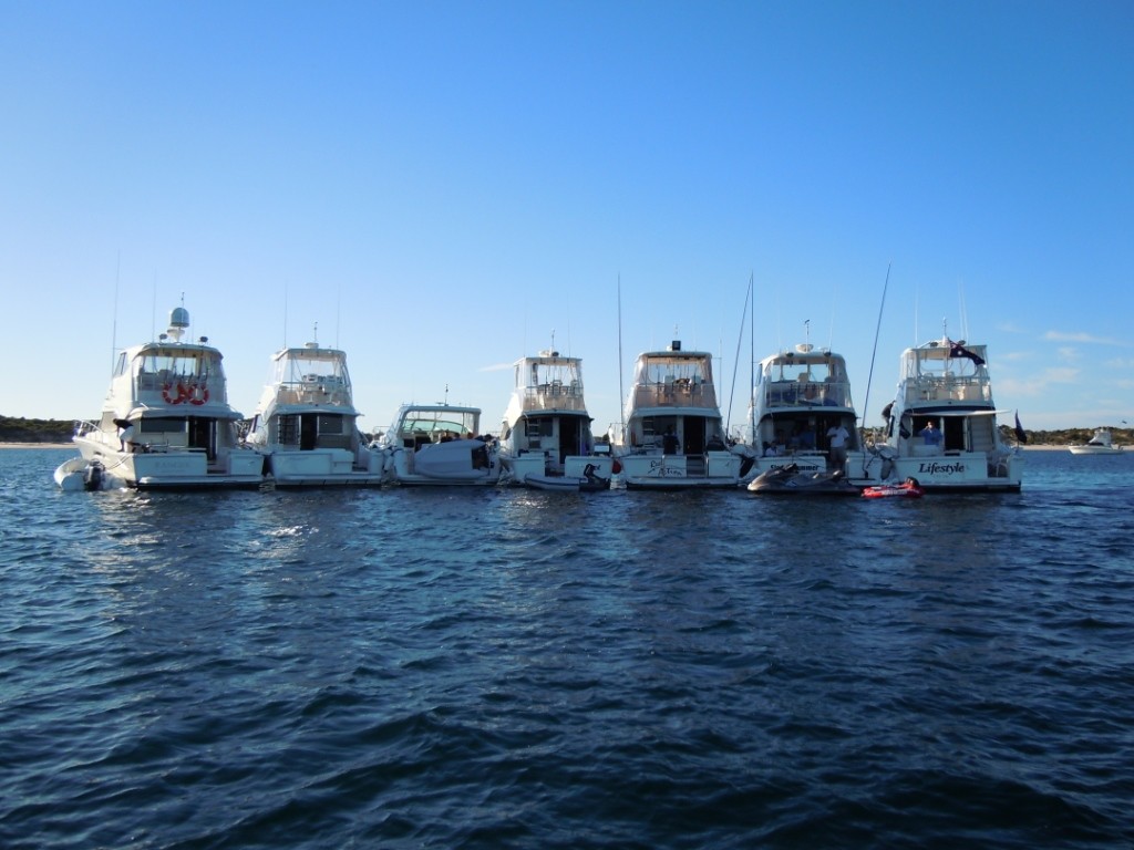Riviera raft up Port Lincoln Experience photo copyright Stephen Milne taken at  and featuring the  class