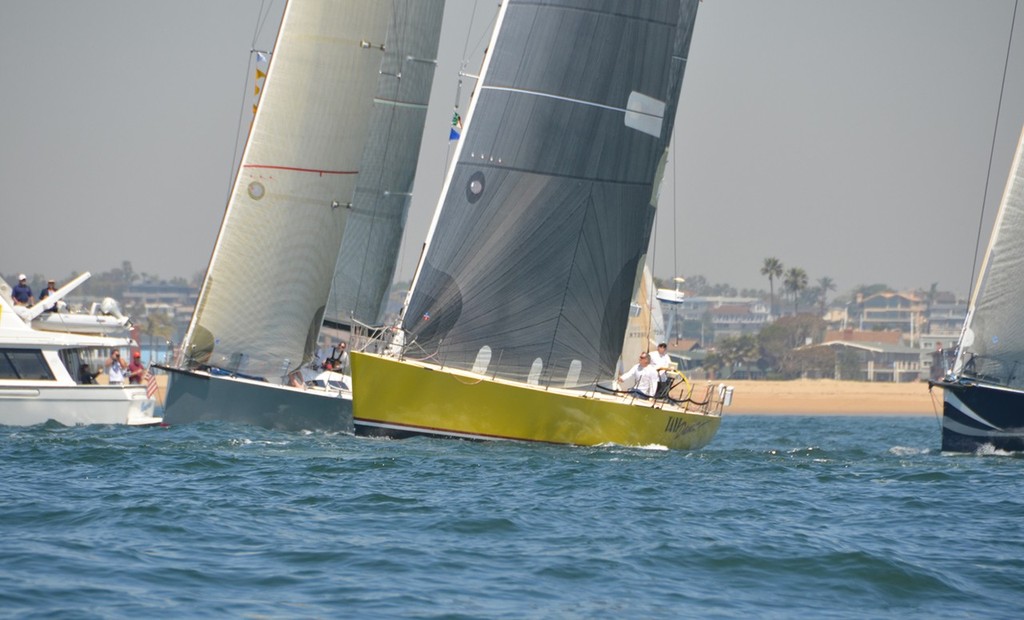 Taxi Dancer, Stars & Stripes and It’s OK at the start of the 2011 Newport to Ensenada race. © Tony Di Pietra