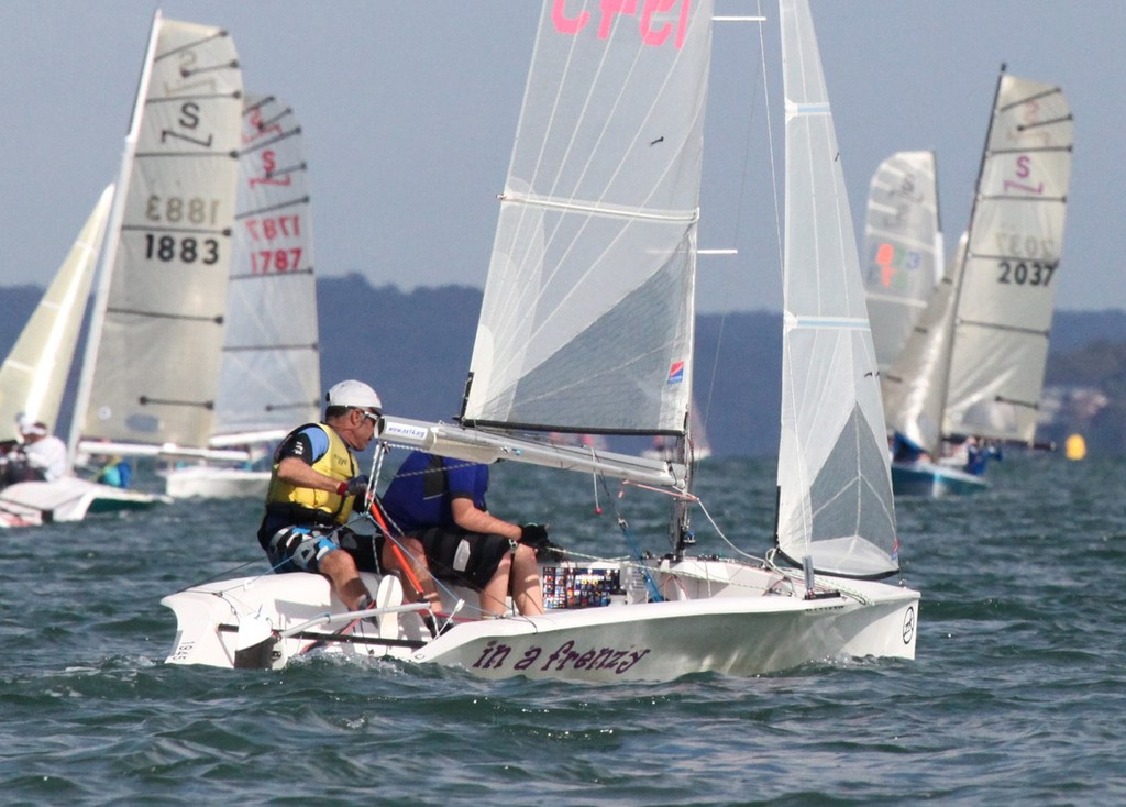 Duncan Dey (with Joe Ferguson on in a frenzy) retained the veteran trophy. NS14 New South Wales Championship 2011 <br />
 © Michael Chittenden 
