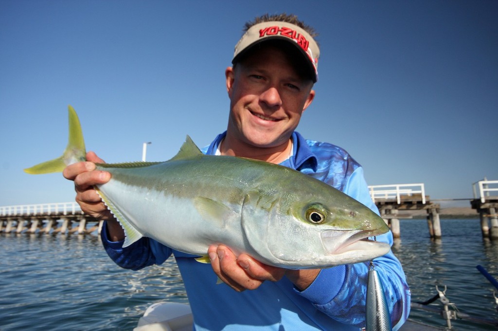 The author with a solid kigfish caught on a Yo-Zuri surface popper. © Jarrod Day