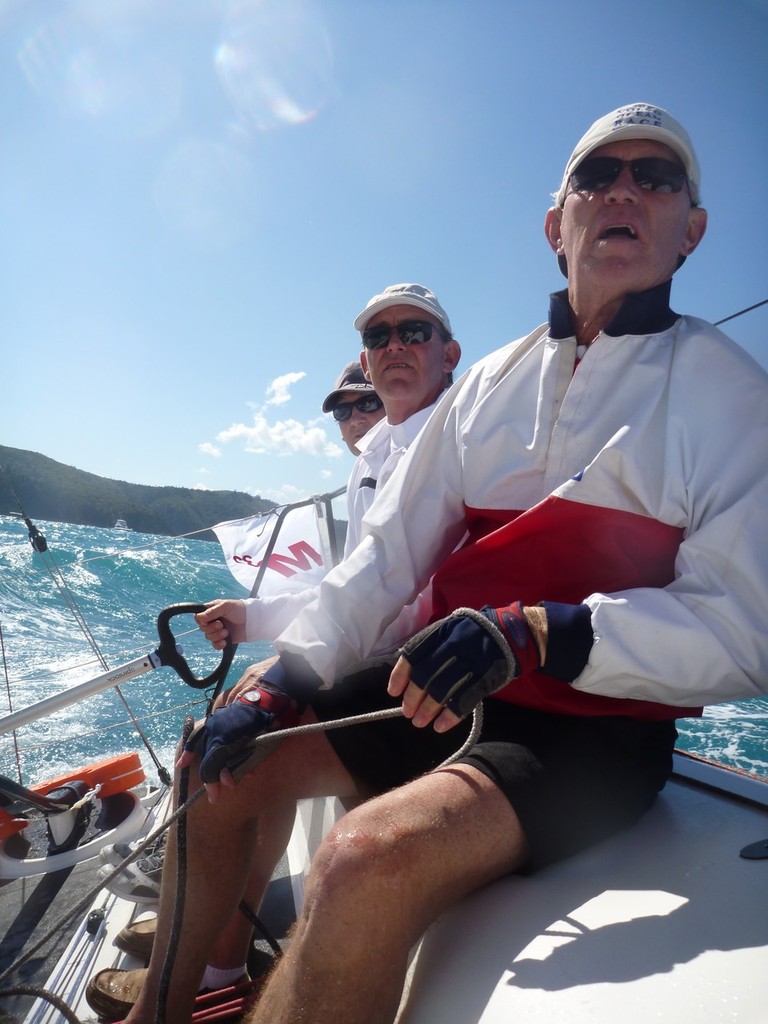 BRAINS TRUST ABOARD PLANIT MELGES 32   - Melges 32 Hamilton Island Series 2011 photo copyright Tracey Walters taken at  and featuring the  class