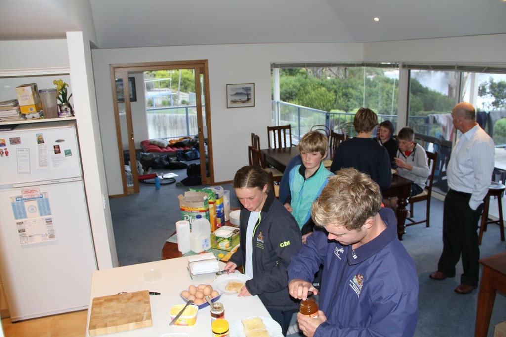 BREAKFAST - Tasmanian Sailing Academy Inaugural Pre-Season Camp © Richard Scarr