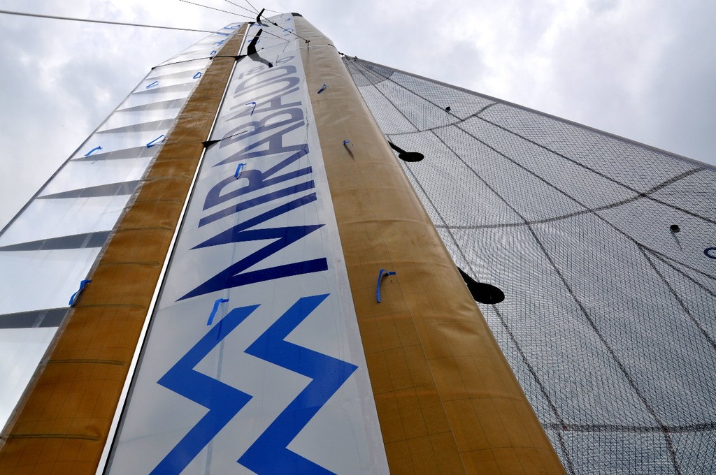 The new wing on the Mirabaud LX foiler © Jean Philippe Jobé