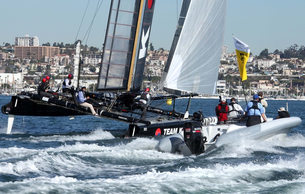 First Practise days on San Diego Bay - AC-45 tour hits San Diego © Darrall Slater