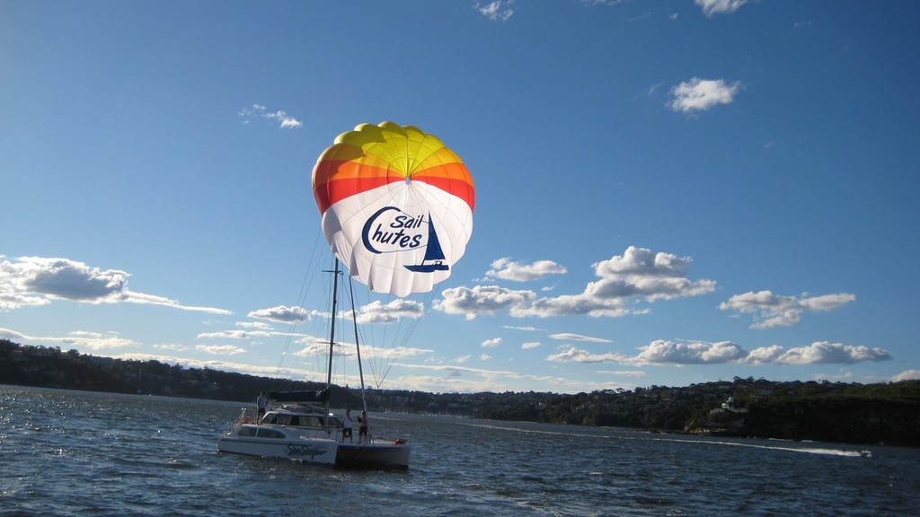 Sail downwind with the Sailchute - Sailchutes Launching at Sanctuary Cove Boat Show © Anne Stockdale