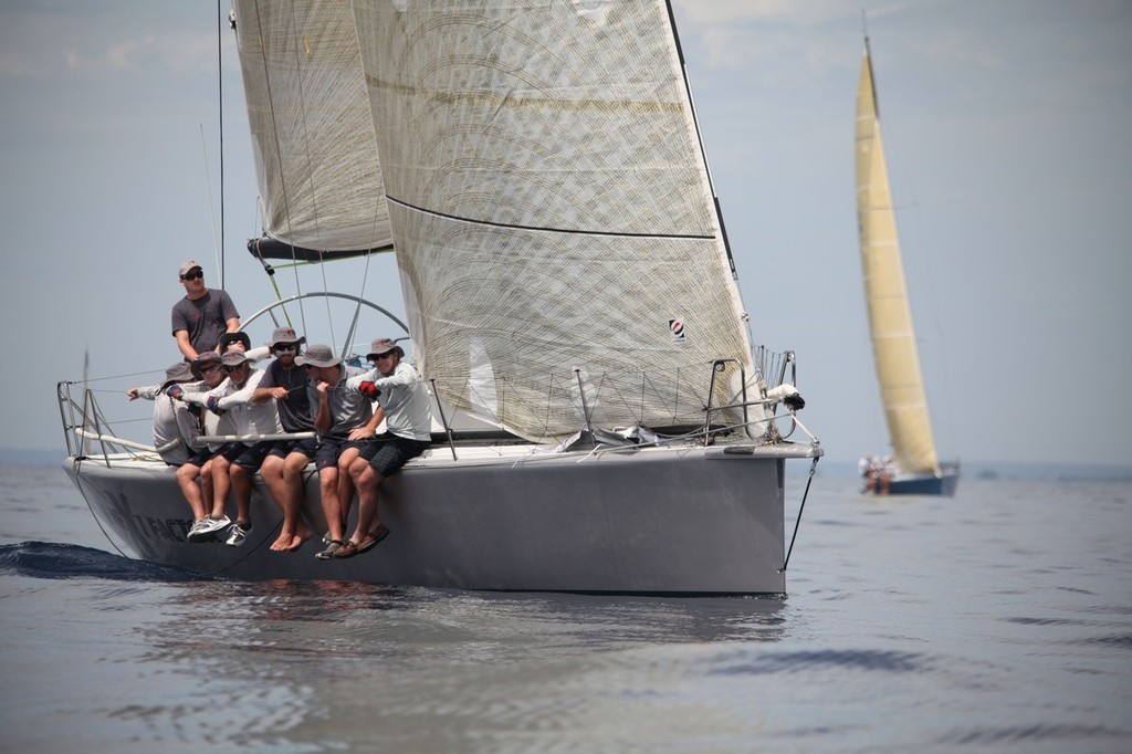 Simon Minoprio at the helm of the Next Factor did a superb job in the light conditions. - Geographe Bay Race Week 2011 © Bernie Kaaks - copyright