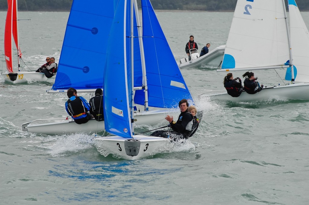 Blue in front at the Team Sailing Nationals - Secondary School Team Sailing Nationals © Darryl Torckler