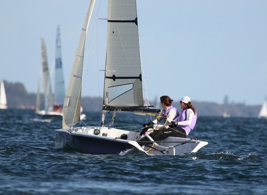 Kylie Vaiciurgis (sailing with Rebecca Wiley on Knot Again) took out the Female Trophy. NS14 New South Wales Championship 2011 <br />
 © Michael Chittenden 