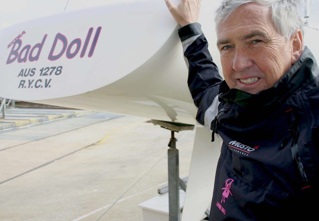 Michael with one of the Etchells that joined his armada. - Etchells World Championship photo copyright  John Curnow taken at  and featuring the  class