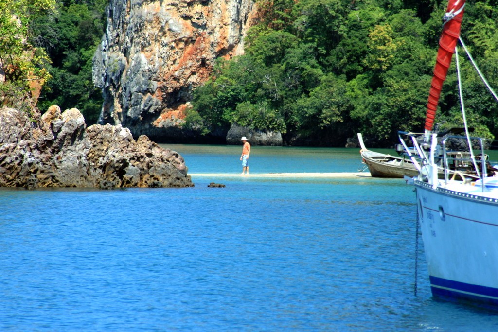 moored close to the beach Ko Pak Bia photo copyright Maggie Joyce http://marinerboating.com.au taken at  and featuring the  class