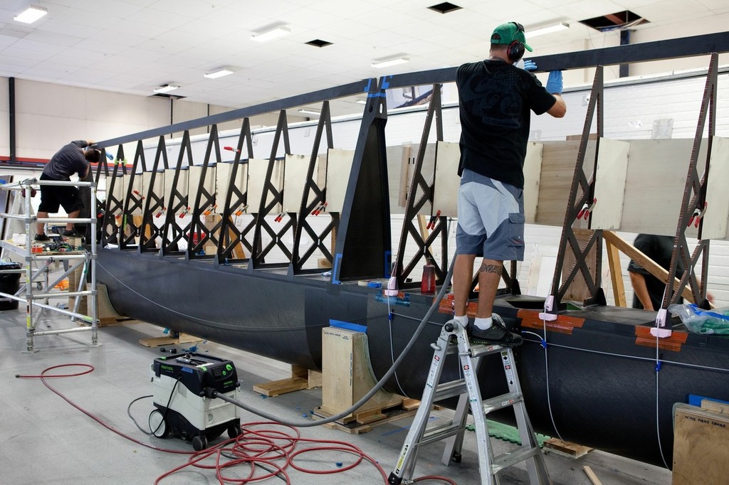 Construction of the AC45 catamaran - wingsail © Ivor Wilkins/www.americascup.com www.americascup.com