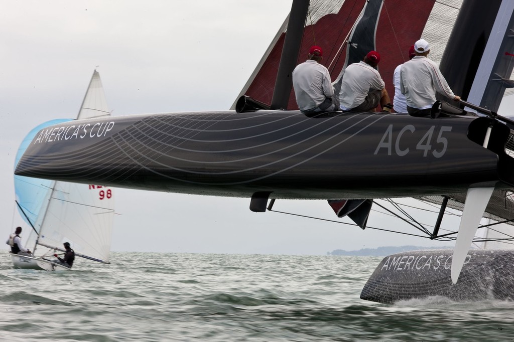 24/01/2011 - Auckland (NZL) - 34th America's Cup - AC45 sea trial n°5 photo copyright ACEA - Photo Gilles Martin-Raget http://photo.americascup.com/ taken at  and featuring the  class