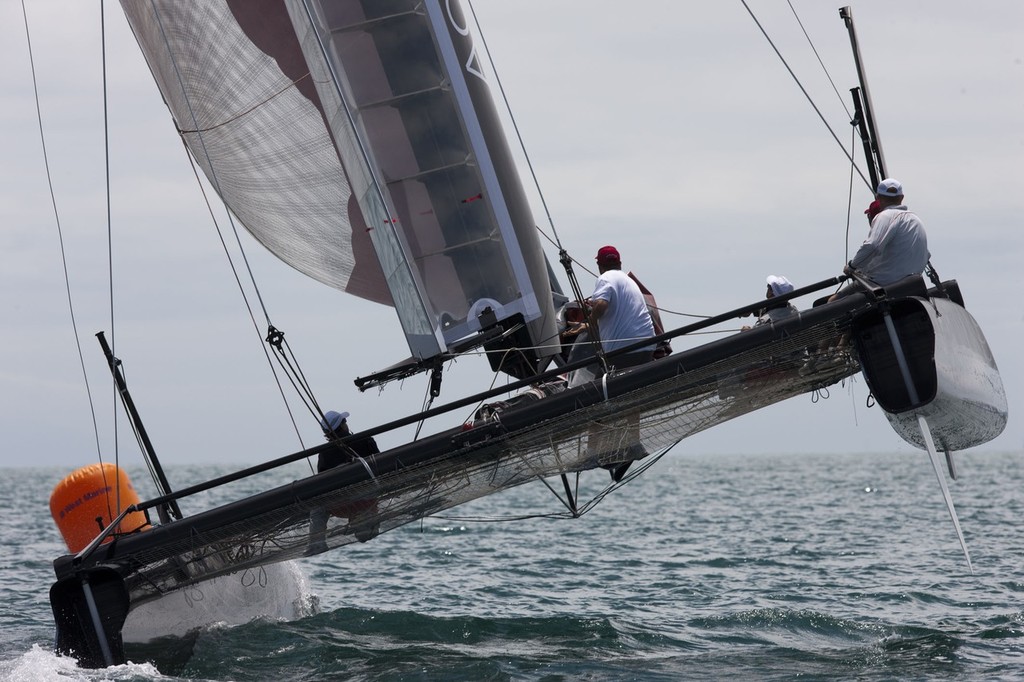 24/01/2011 - Auckland (NZL) - 34th America's Cup - AC45 sea trial n°5 photo copyright ACEA - Photo Gilles Martin-Raget http://photo.americascup.com/ taken at  and featuring the  class