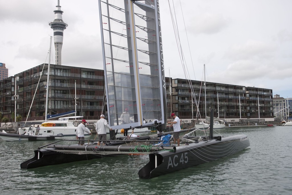 Mooring stern view - AC45 sea trial  © ACEA - Photo Gilles Martin-Raget http://photo.americascup.com/