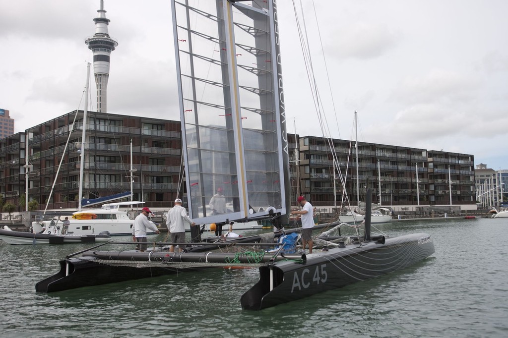 24/01/2011 - Auckland (NZL) - 34th America's Cup - AC45 sea trial n°5 photo copyright ACEA - Photo Gilles Martin-Raget http://photo.americascup.com/ taken at  and featuring the  class