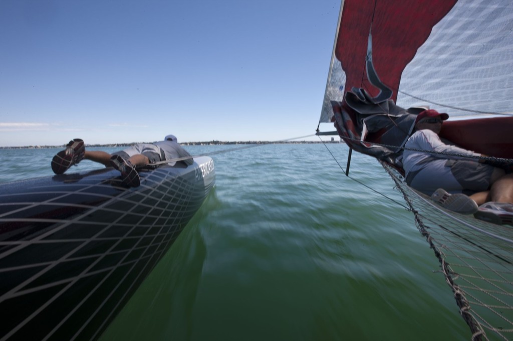 Auckland (NZL) - 34th America’s Cup - AC45 sea trial n°7 © ACEA - Photo Gilles Martin-Raget http://photo.americascup.com/