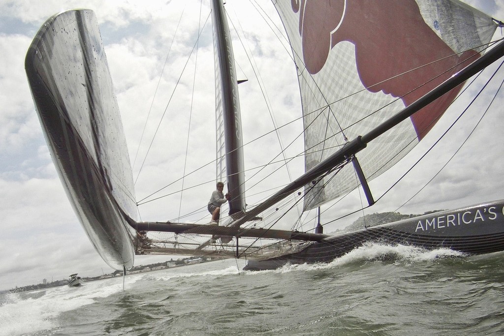 AC45 from inside the hulls © ACEA - Photo Gilles Martin-Raget http://photo.americascup.com/