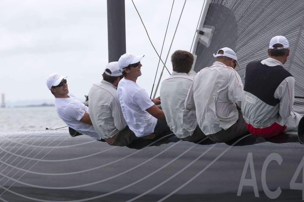 AC45 sea trial n°10 - Phil Robertson - Reuben Corbett © ACEA - Photo Gilles Martin-Raget http://photo.americascup.com/