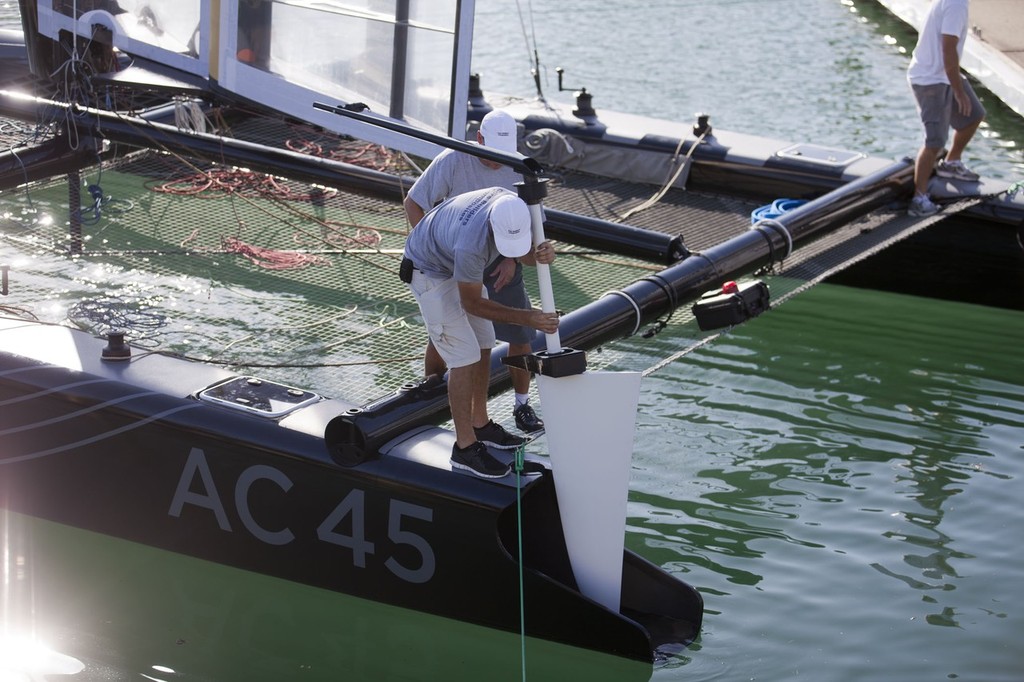16/01/2011 - Auckland (NZL) - 34th America’s Cup - AC45 1st sail &copy; ACEA - Photo Gilles Martin-Raget http://photo.americascup.com/