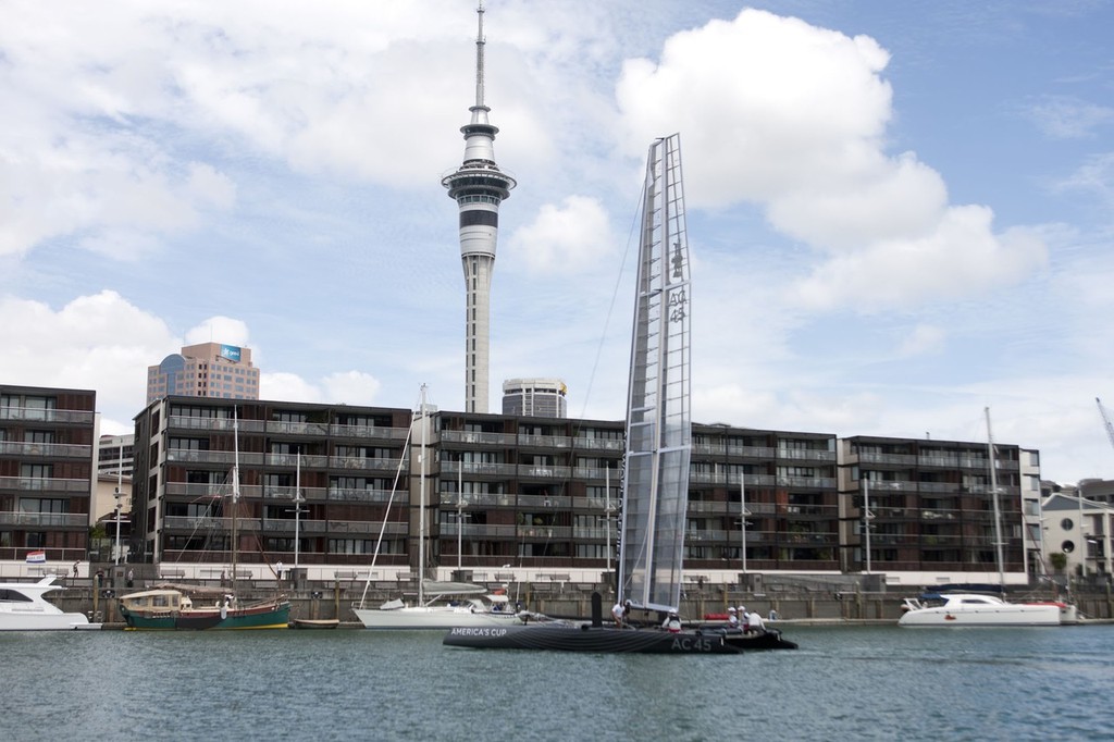 And then she is gone - Auckland (NZL) - 34th America’s Cup - AC45 trials © ACEA - Photo Gilles Martin-Raget http://photo.americascup.com/