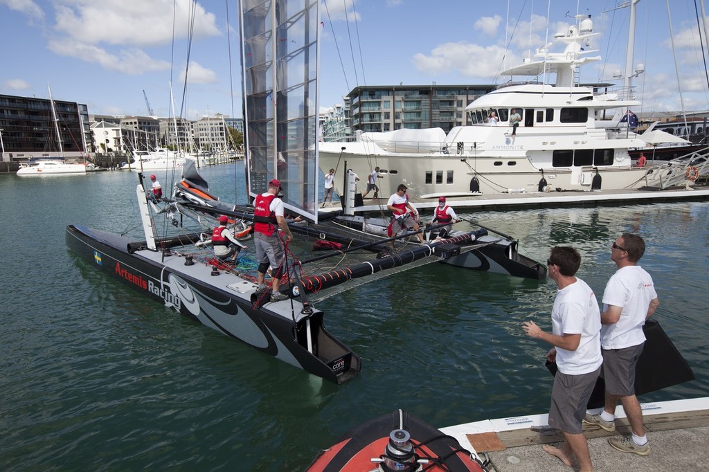 Artemis Racing AC45 launch and shakedown &copy; ACEA - Photo Gilles Martin-Raget http://photo.americascup.com/