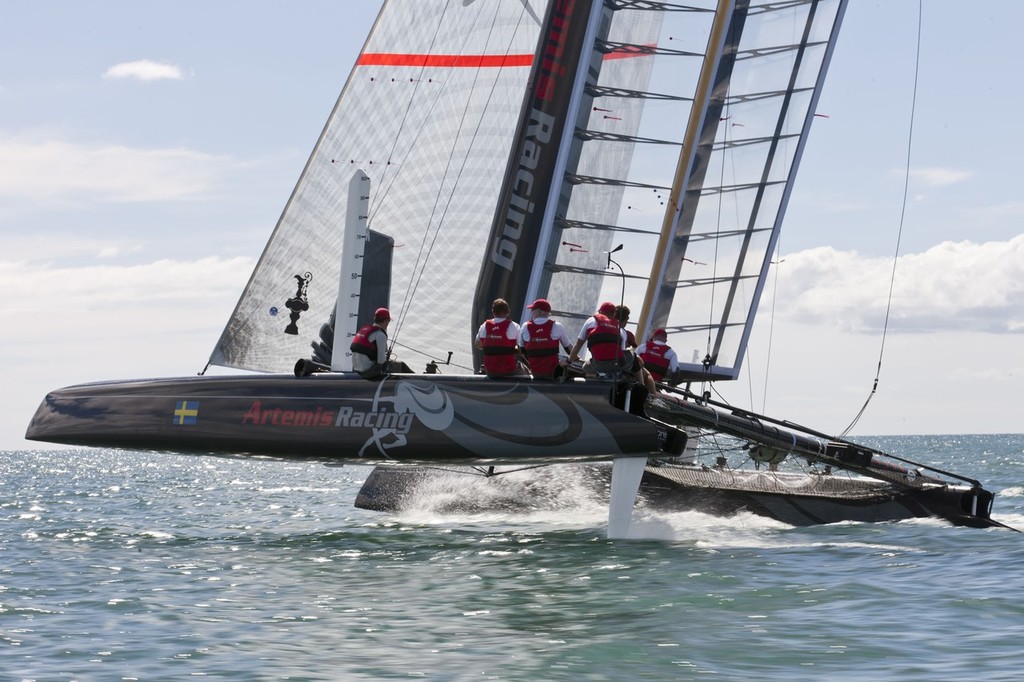 Artemis Racing AC45 launch and shakedown &copy; ACEA - Photo Gilles Martin-Raget http://photo.americascup.com/