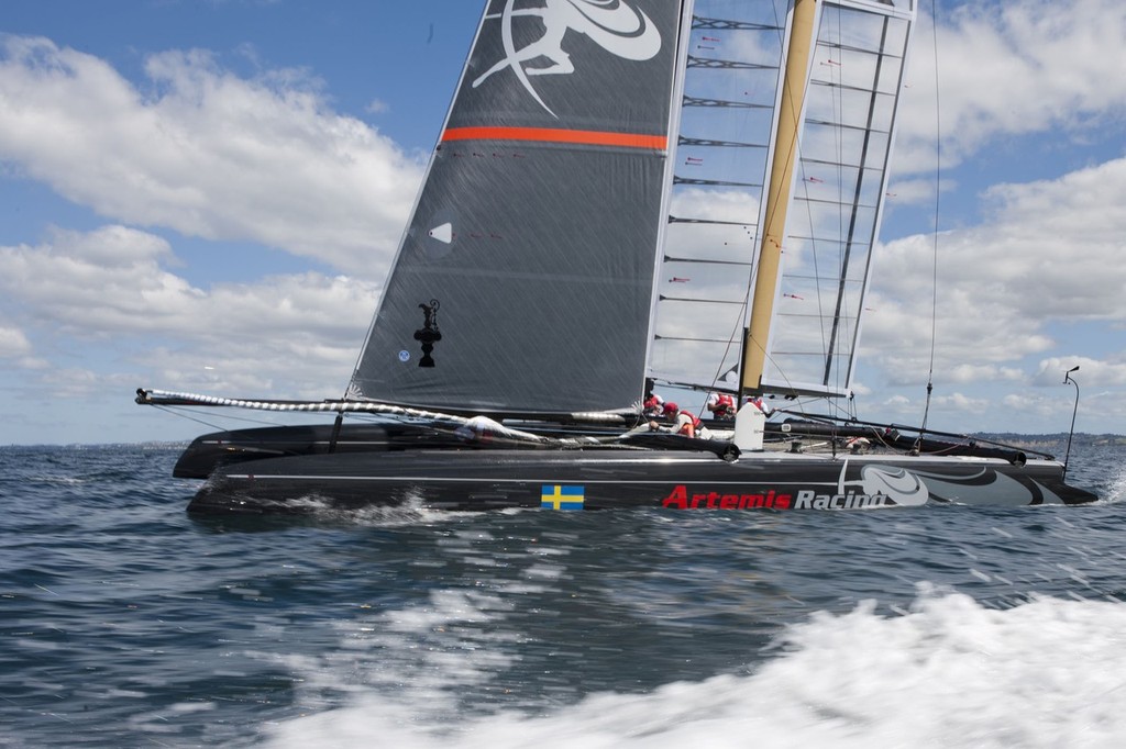 Artemis Racing AC45 launch and shakedown &copy; ACEA - Photo Gilles Martin-Raget http://photo.americascup.com/