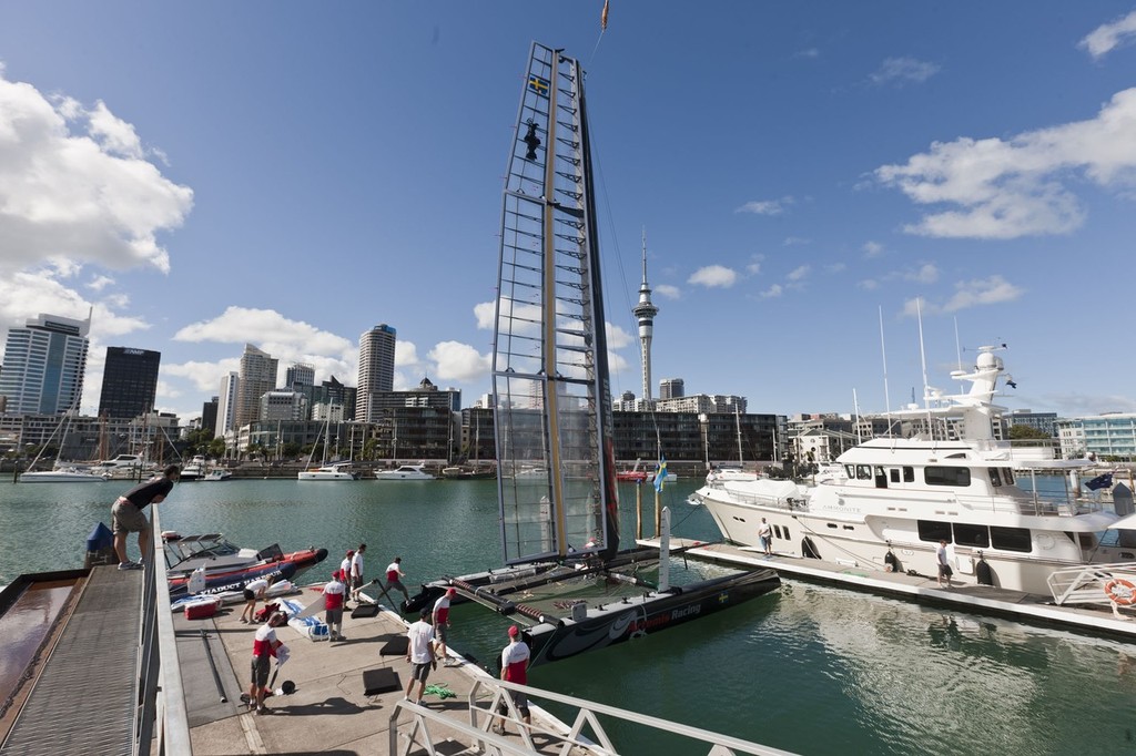 Artemis Racing AC45 launch and shakedown &copy; ACEA - Photo Gilles Martin-Raget http://photo.americascup.com/