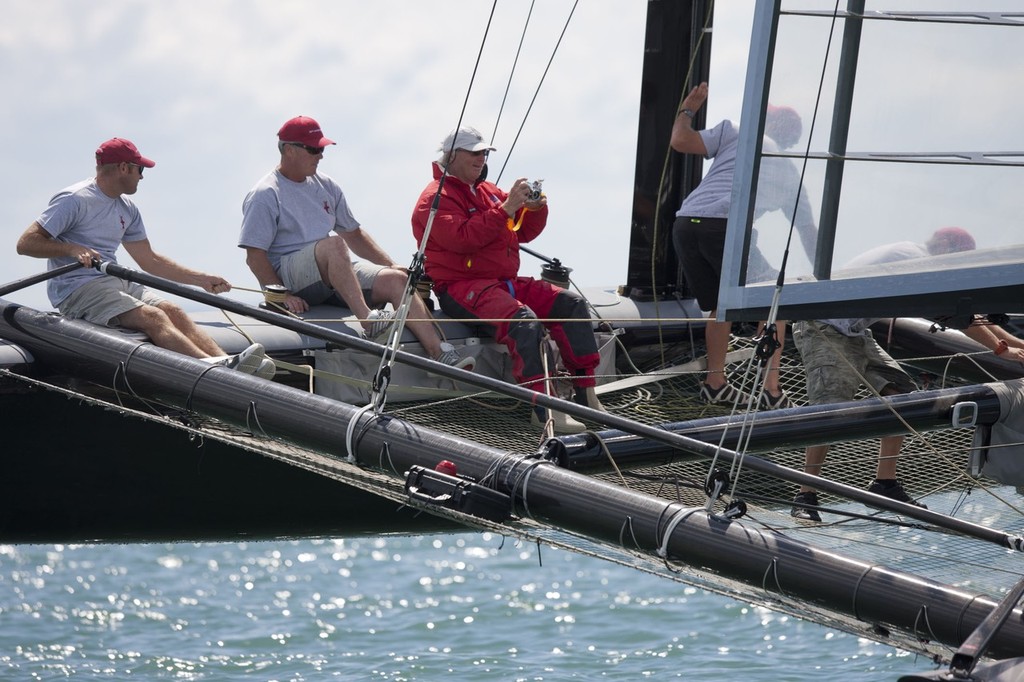 Small handheld camera at work © ACEA - Photo Gilles Martin-Raget http://photo.americascup.com/