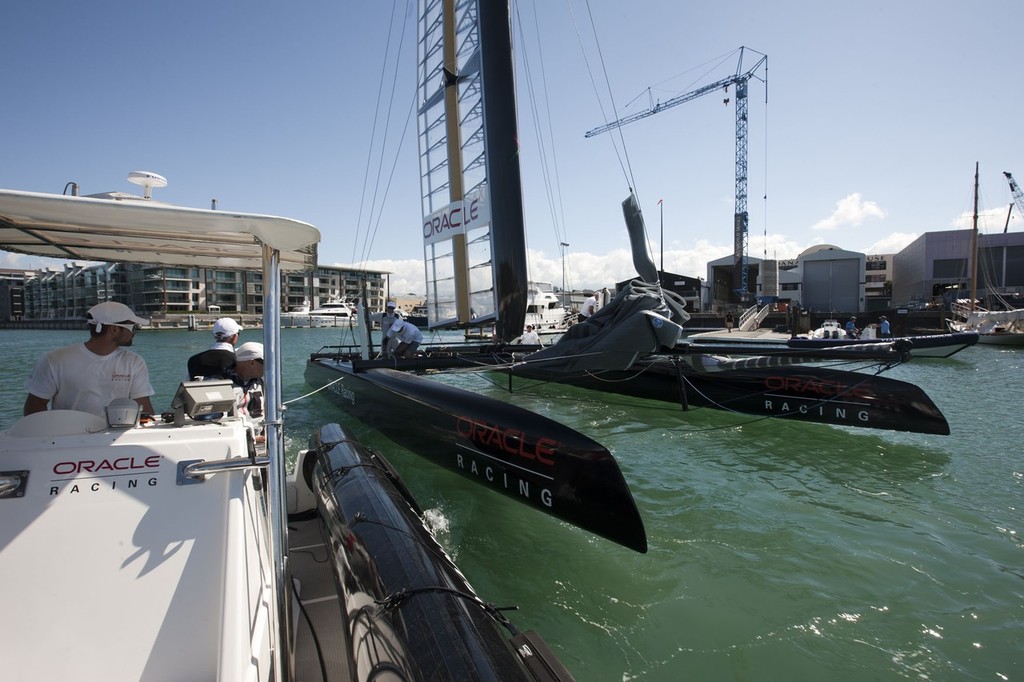 Oracle Racing -  AC45 Sea trials - Sail # 1 © Gilles Martin-Raget / Oracle Racing