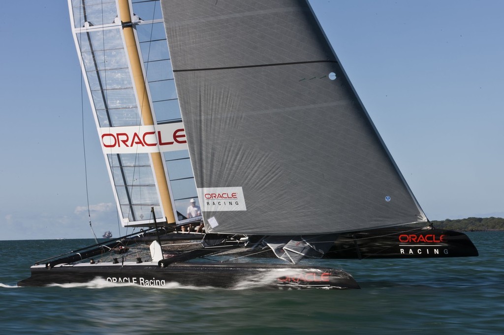14/03/2011 - Auckland (NZL) - ORACLE Racing - ORACLE Racing AC45 Sea trials - Sail # 1 - Oracle Racing - First sail 14 March 2011 &copy; Gilles Martin-Raget / Oracle Racing