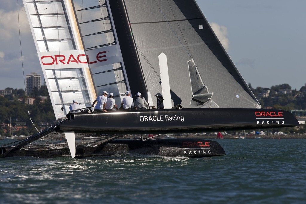 14/03/2011 - Auckland (NZL) - ORACLE Racing - ORACLE Racing AC45 Sea trials - Sail # 1 - Oracle Racing - First sail 14 March 2011 &copy; Gilles Martin-Raget / Oracle Racing