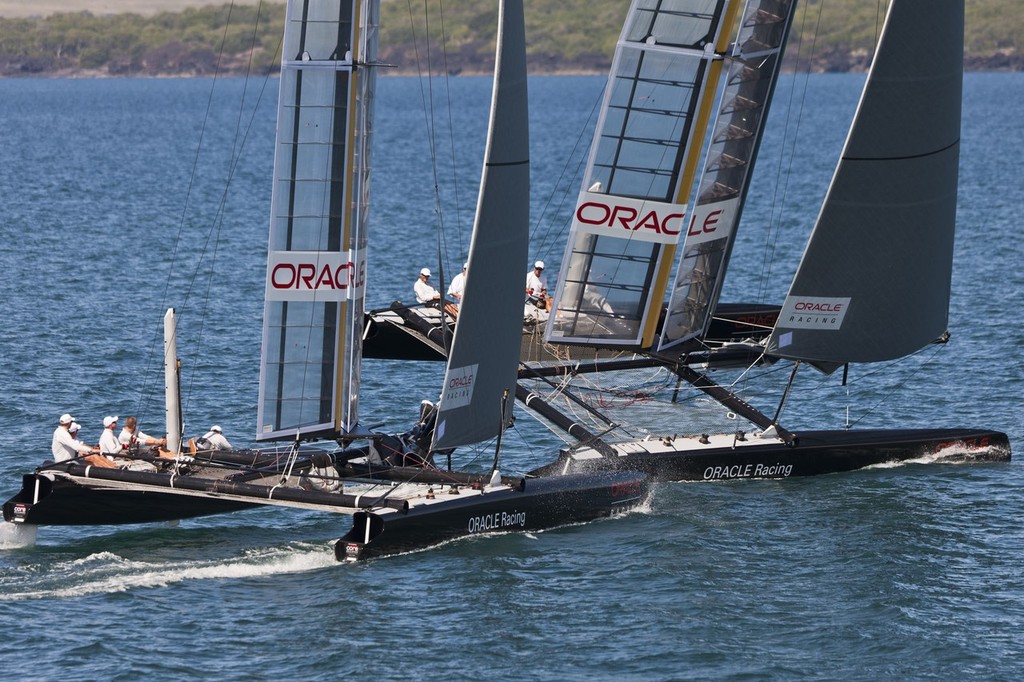 17/03/2011 - Auckland (NZL) - ORACLE Racing - ORACLE Racing AC45 Sea trials - Sail 3 photo copyright ACEA - Photo Gilles Martin-Raget http://photo.americascup.com/ taken at  and featuring the  class