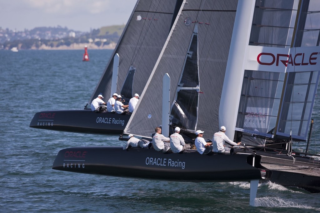 17/03/2011 - Auckland (NZL) - ORACLE Racing - ORACLE Racing AC45 Sea trials - Sail 3 photo copyright ACEA - Photo Gilles Martin-Raget http://photo.americascup.com/ taken at  and featuring the  class