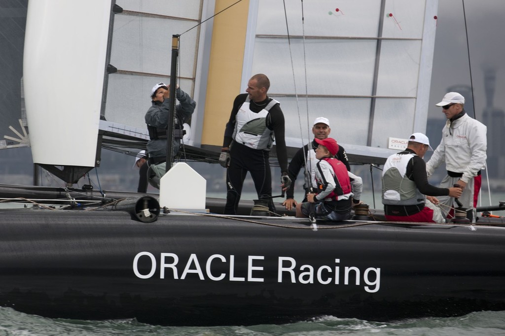 27/04/2011 - Auckland (NZL) - 34th America's Cup - AC45 Test Event - Day 2 photo copyright Gilles Martin-Raget/Oracle Racing.com http://www.oracleteamusamedia.com/ taken at  and featuring the  class