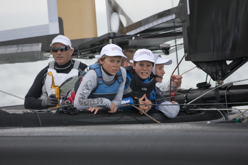 Taking in the moment - an unforgettable experience photo copyright Gilles Martin-Raget/Oracle Racing.com http://www.oracleteamusamedia.com/ taken at  and featuring the  class