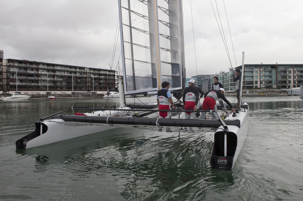 Team China first sail in Auckland © ACEA - Photo Gilles Martin-Raget http://photo.americascup.com/