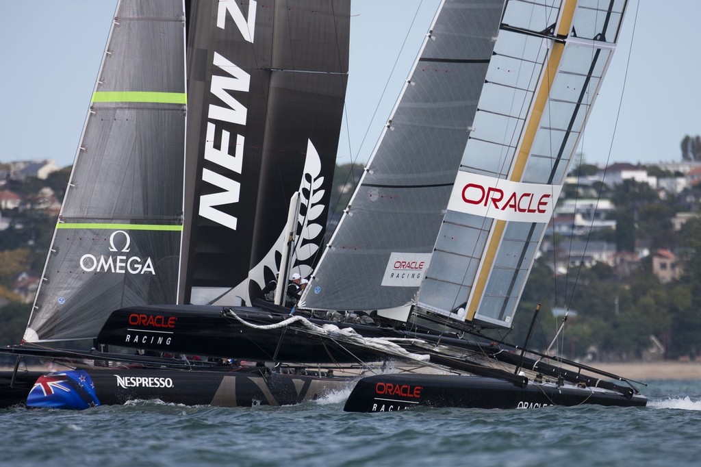 The New Zealand brand will be clearly visible to a worldwide audience at the next America’s Cup as a result of the NZ Economic Development investment © Gilles Martin-Raget / Oracle Racing