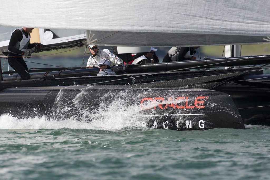 29/04/2011 - Auckland (NZL) - 34th America’s Cup - AC45 Test Event - Day 5 - Match racing © Gilles Martin-Raget / Oracle Racing