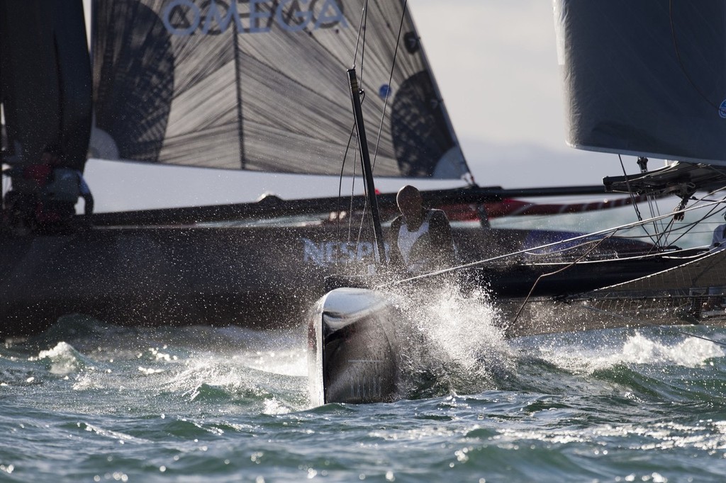 29/04/2011 - Auckland (NZL) - 34th America’s Cup - AC45 Test Event - Day 5 - Match racing © Gilles Martin-Raget / Oracle Racing