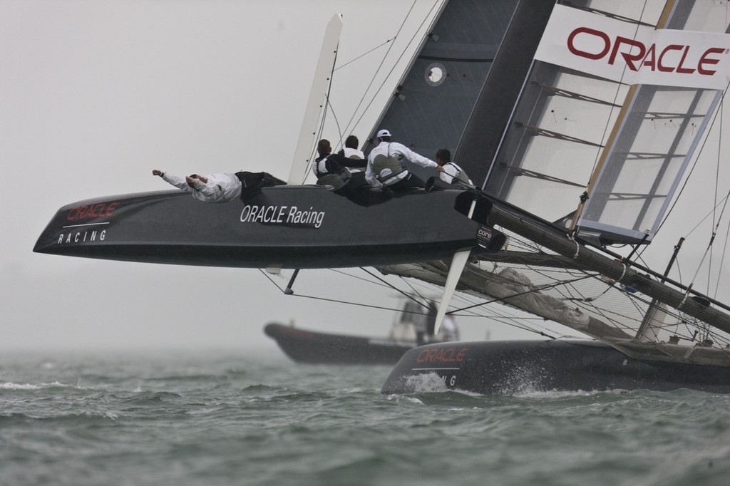 03/05/2011 - Auckland (NZL) - 34th America's Cup - AC45 Test Event - Day 8 - Day 4 - America's Cup Trials photo copyright Gilles Martin-Raget / Oracle Racing taken at  and featuring the  class