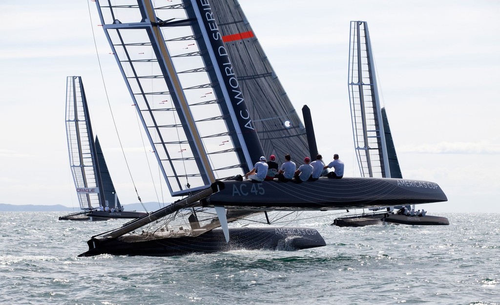 AC45 sailing on Hauraki Gulf - 23 March 2011 &copy; Ivor Wilkins/www.americascup.com www.americascup.com