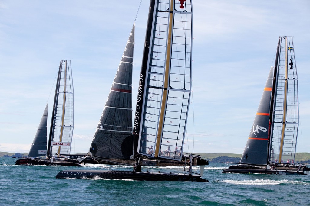 AC45 sailing on Hauraki Gulf - 23 March 2011 &copy; Ivor Wilkins/www.americascup.com www.americascup.com